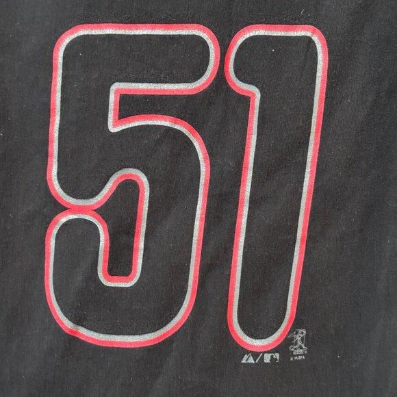 Philadelphia Phillies Carlos Ruiz 51 100% Cotton Majestic T-Shirt, Black, Small - Picture 7 of 11